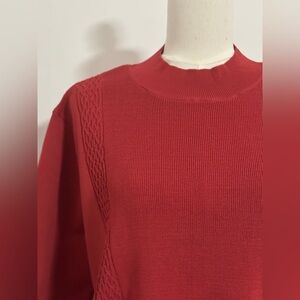 Carlisle Collection Mock Neck Short Sleeve Sweater Women's XXL. Textured Knit